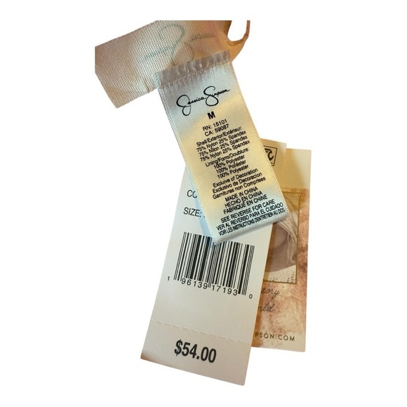 Jessica Simpson Pink Textured High Cut High Waist Bikini Separate NEW Size Med - Picture 9 of 12